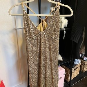 Free People Gold Rush Dress